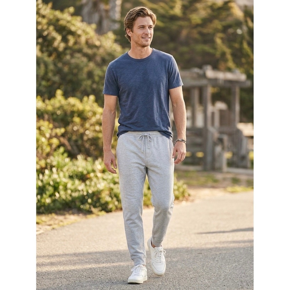 Faherty Brand Whitewater Joggers Mens XL Light Grey Heather MBC0060-LGH Pants